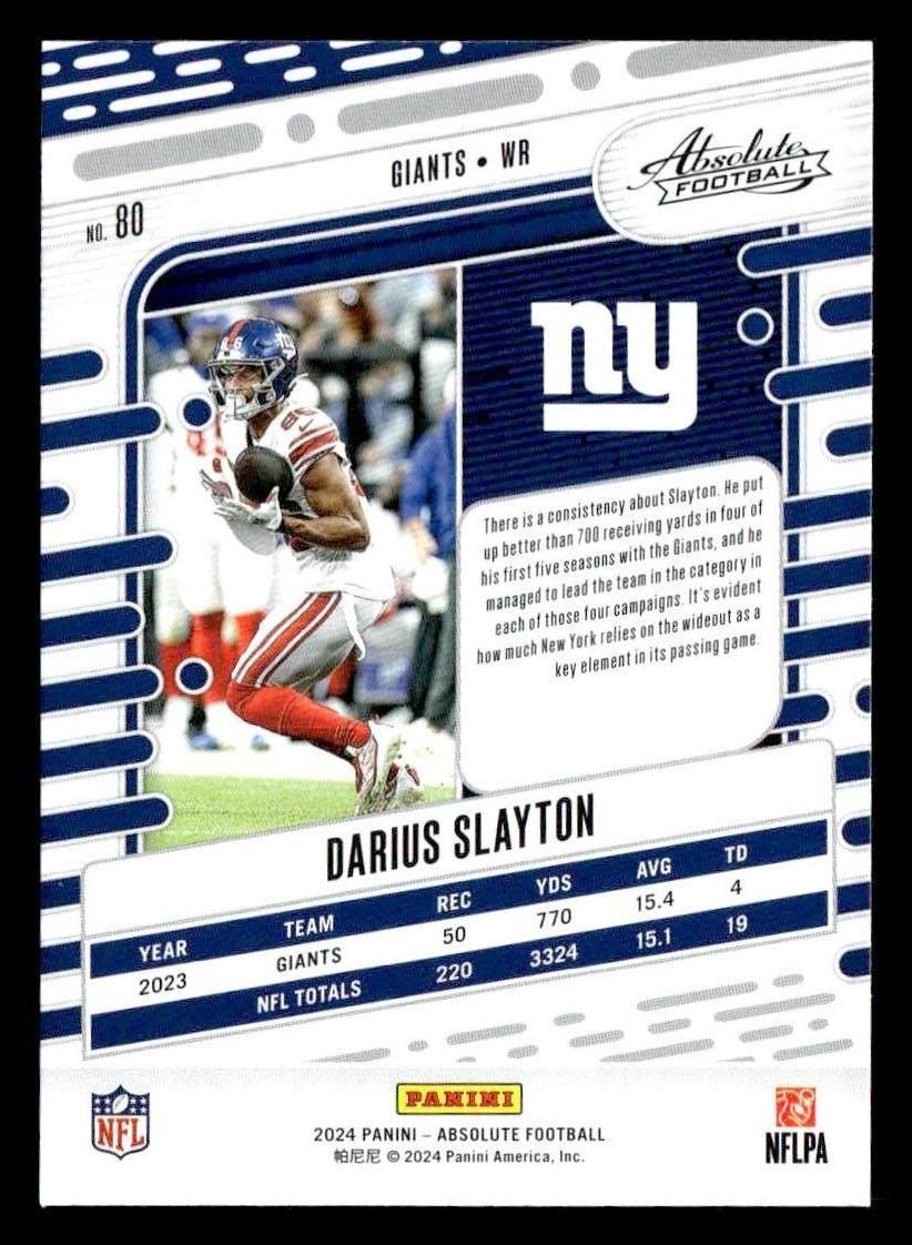 2024 Panini Absolute #80 Darius Slayton Retail