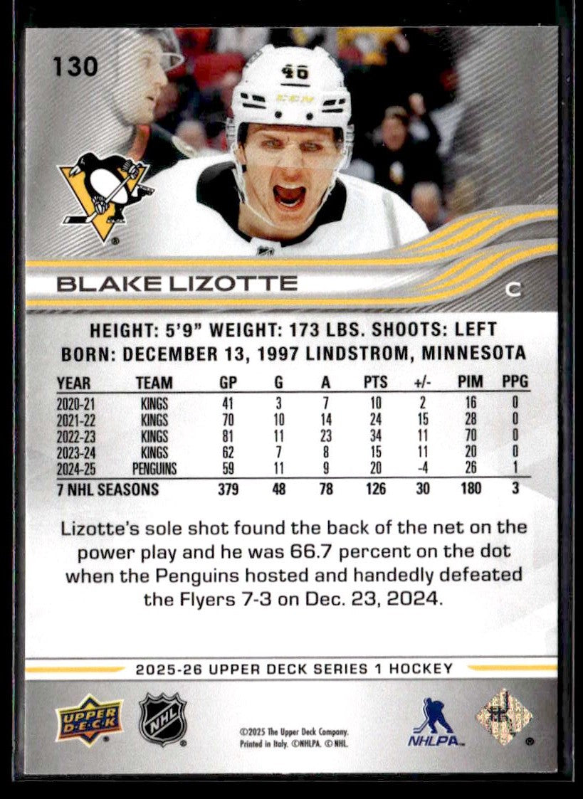2025-26 Upper Deck #130 Blake Lizotte