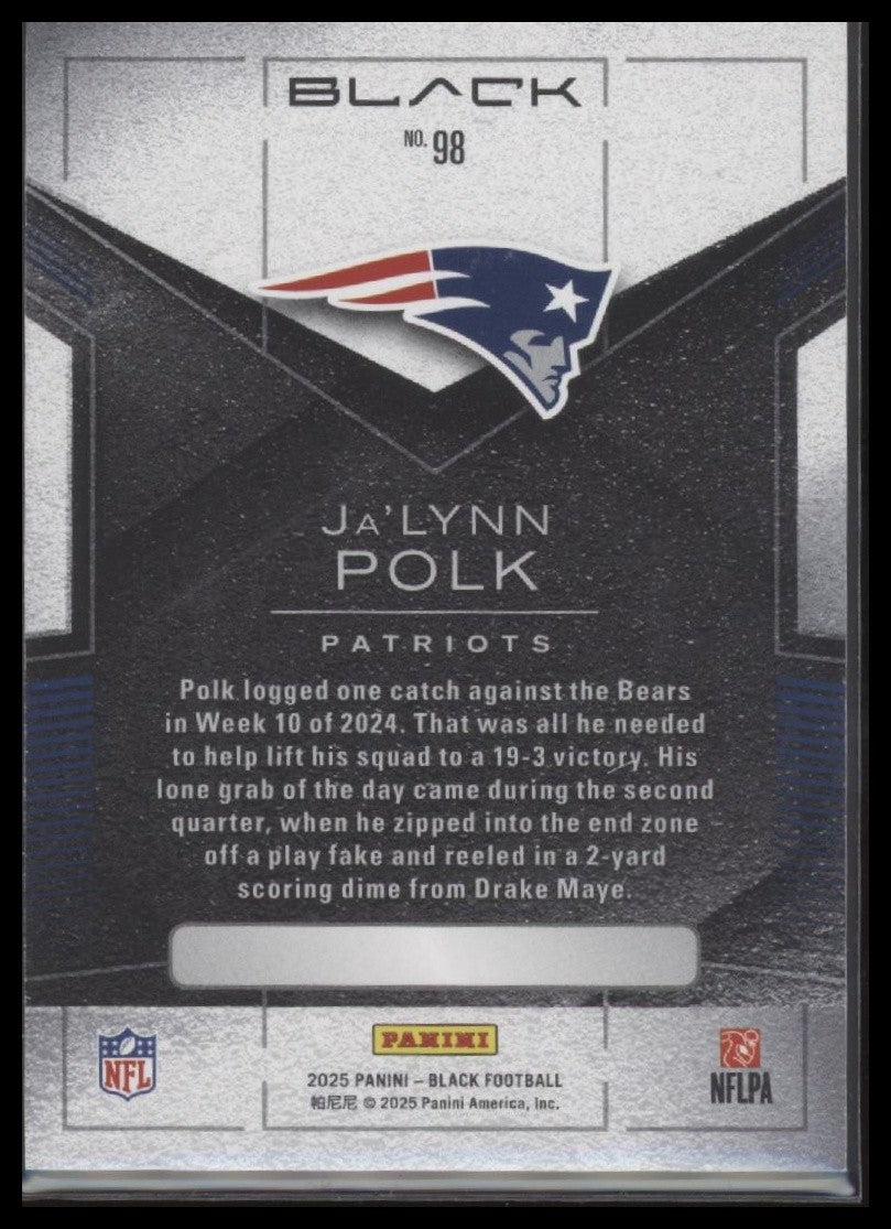 2025 Panini Black #98 Ja'Lynn Polk Royal #/99