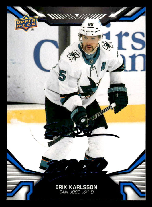 2022-23 Upper Deck MVP #36 Erik Karlsson Blue Script
