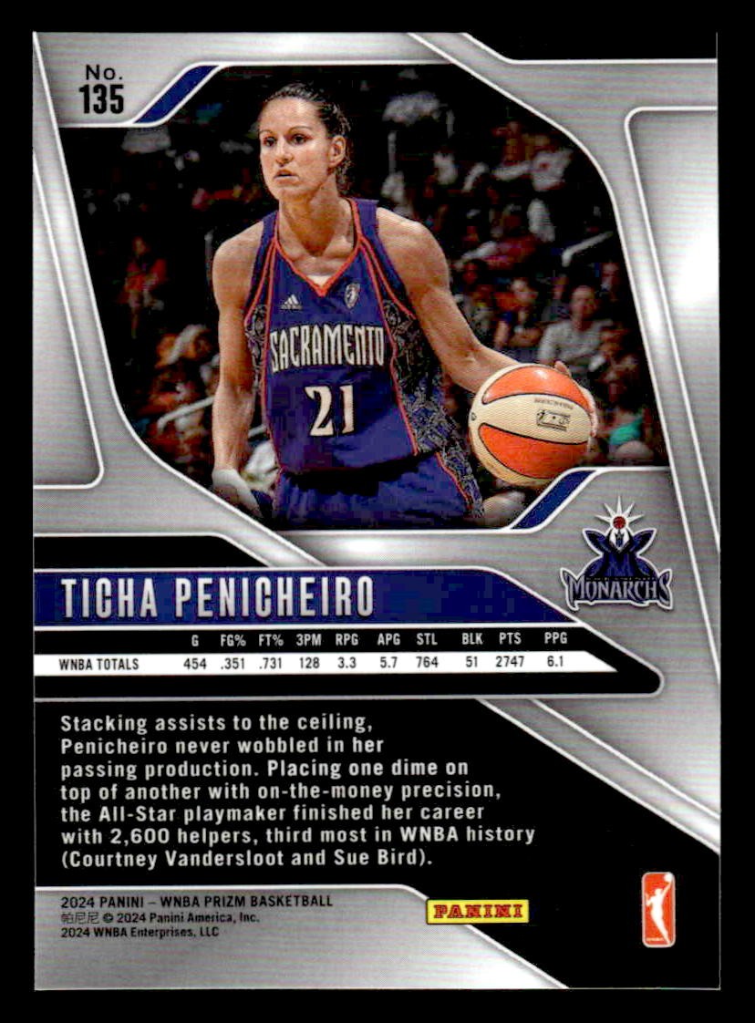 2024 Panini Prizm WNBA #135 Ticha Penicheiro Ice Prizms