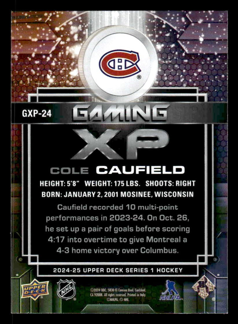 2024-25 Upper Deck #GXP-24 Cole Caufield Gaming XP