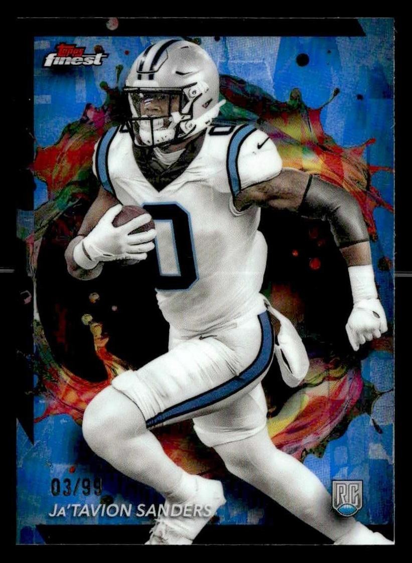 2024 Finest #289 Ja'Tavion Sanders Blue Refractor #/99