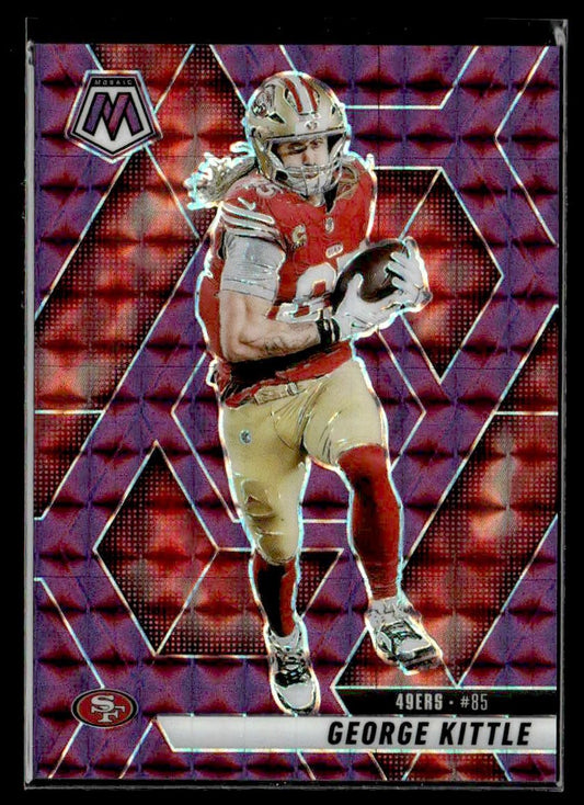 2025 Panini Mosaic #46 George Kittle Mosaic Purple #/49