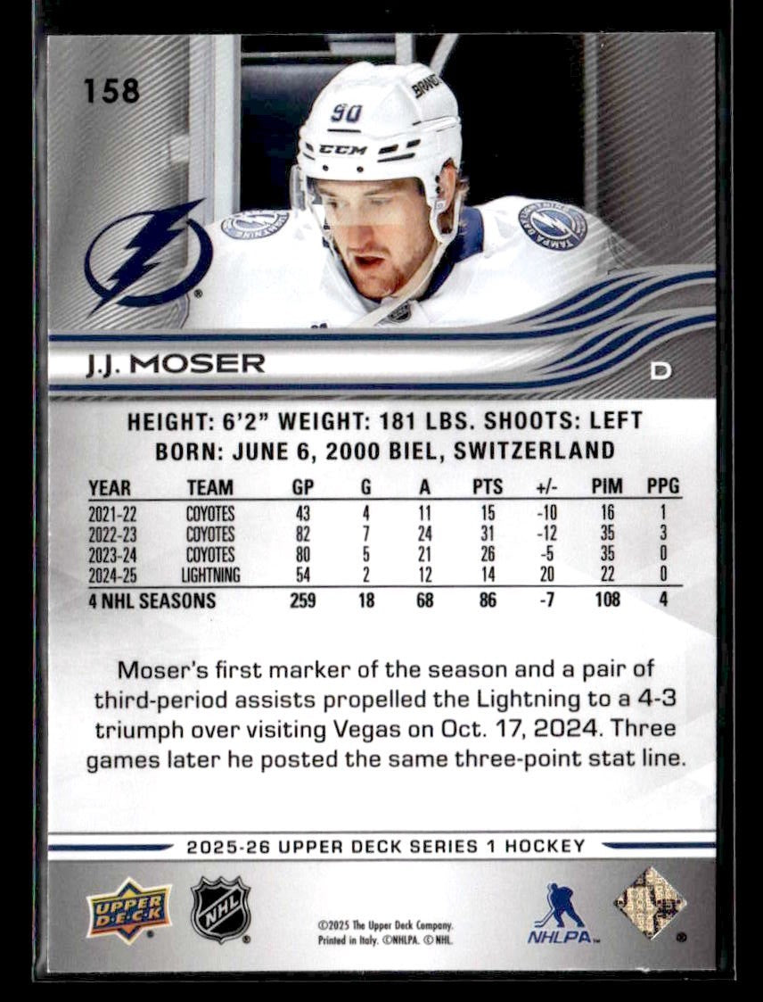 2025-26 Upper Deck #158 J.J. Moser