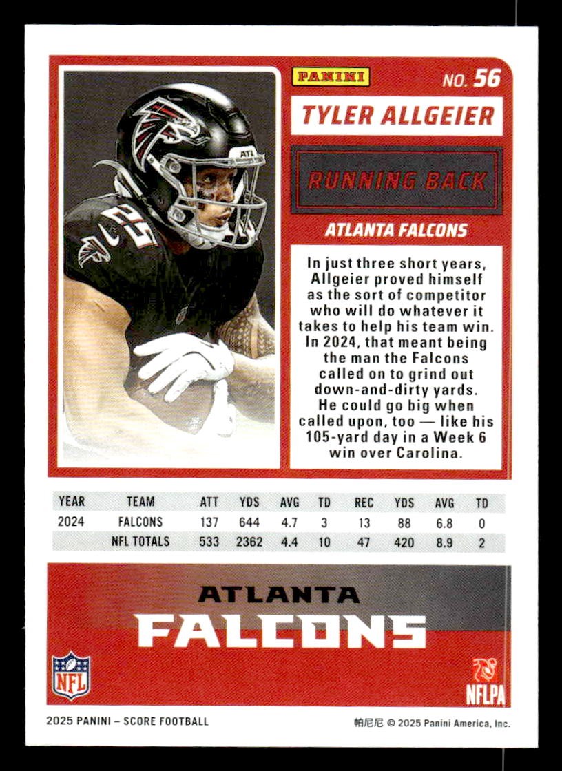 2025 Score #56 Tyler Allgeier