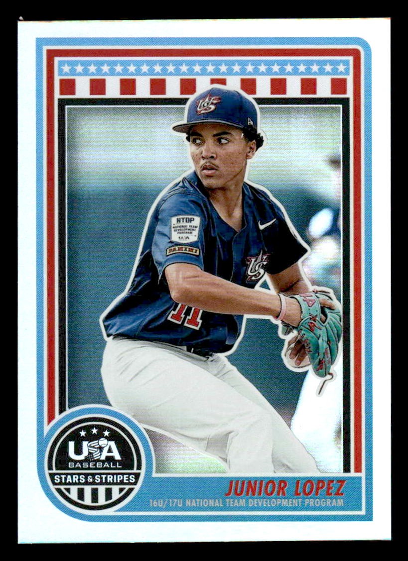 2025 Panini Stars and Stripes USA Baseball #164 Junior Lopez