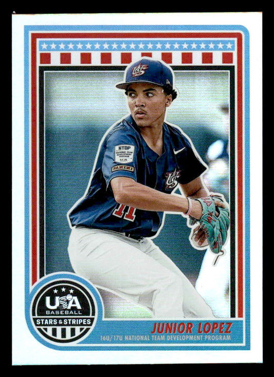 2025 Panini Stars and Stripes USA Baseball #164 Junior Lopez
