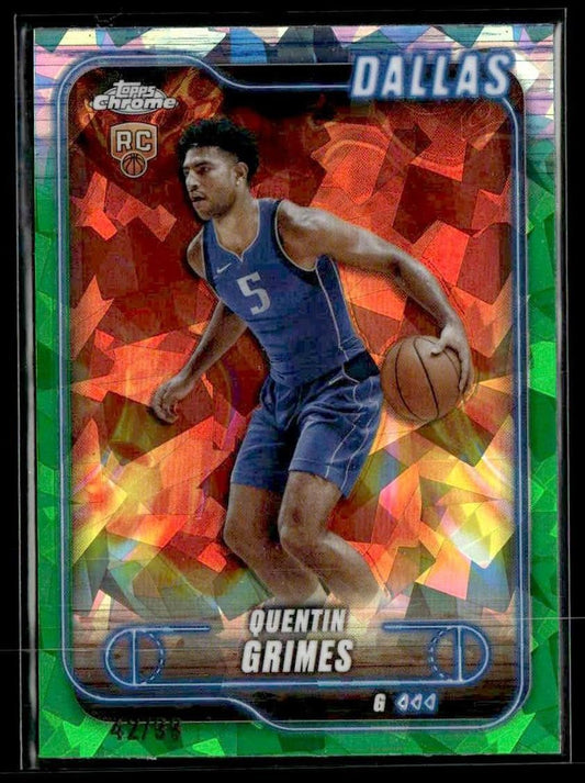 2024-25 Topps Chrome Sapphire #163 Quentin Grimes Green Sapphire #42/99
