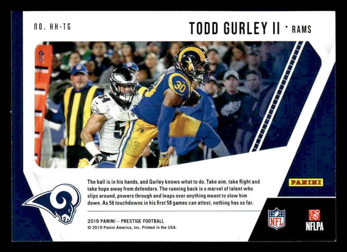 2019 Panini Prestige #HH-TG Todd Gurley II Highlight Reel