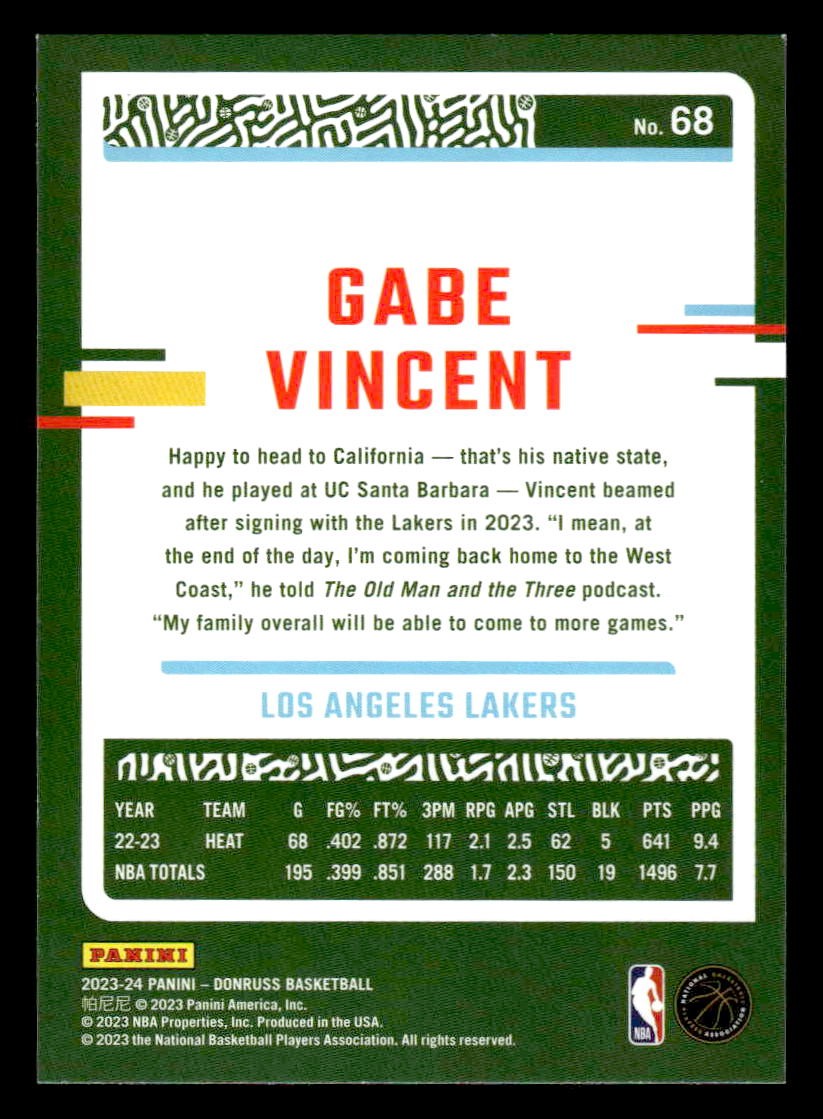 2023-24 Donruss #68 Gabe Vincent