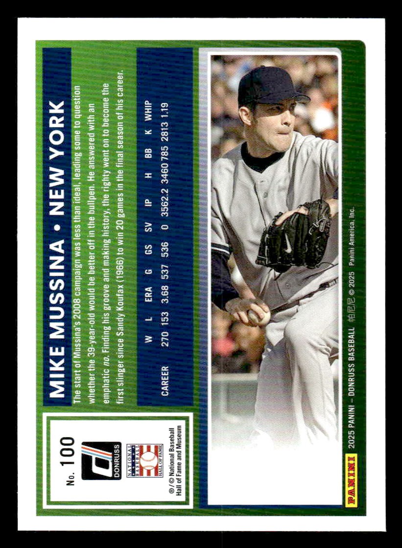2025 Donruss #100 Mike Mussina