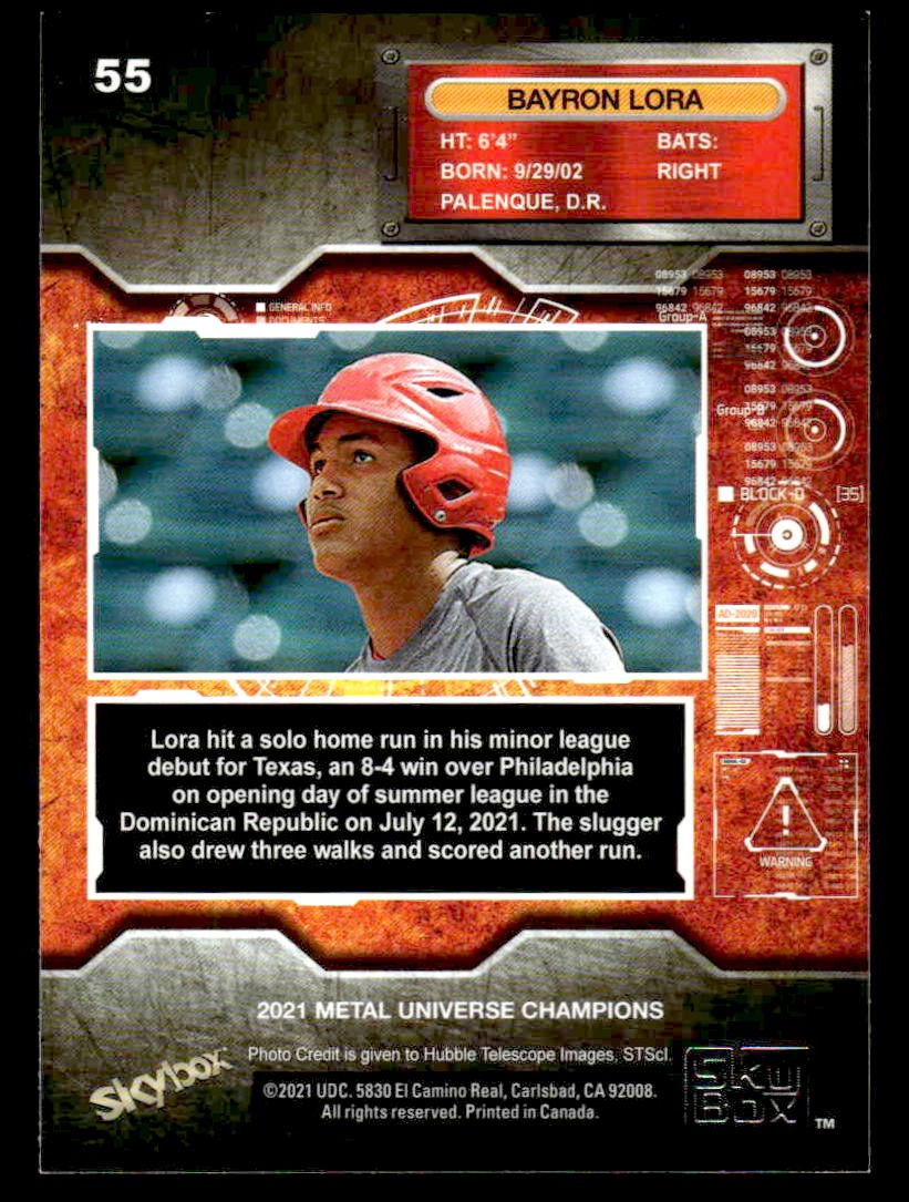 2021 SkyBox Metal Universe Champions #55 Bayron Lora