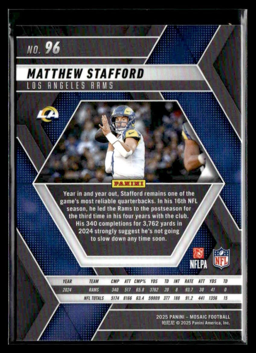 2025 Panini Mosaic #96 Matthew Stafford