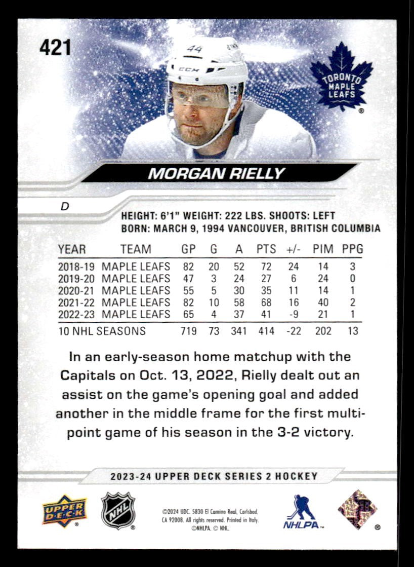 2023-24 Upper Deck #421 Morgan Rielly