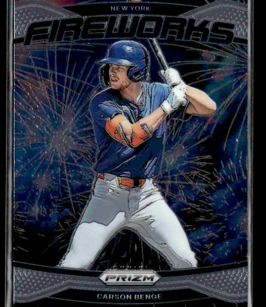 2025 Panini Prizm #9 Carson Benge Fireworks