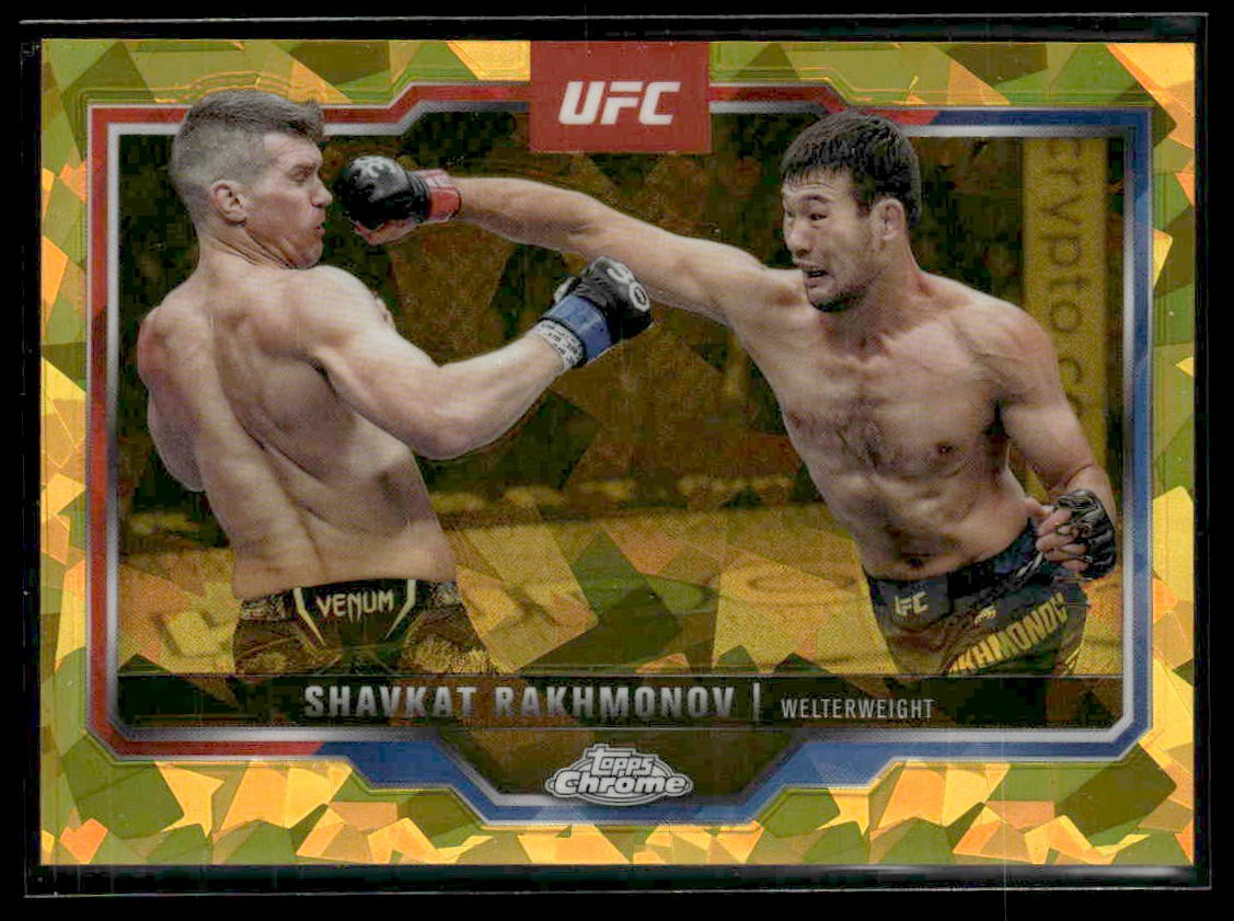 2025 Topps Chrome Sapphire Edition UFC #125 Shavkat Rakhmonov Gold Sapphire