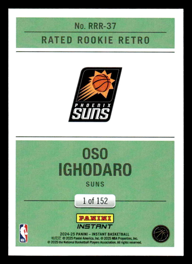 2024-25 Panini Instant #RRR-37 Oso Ighodaro Rated Rookie Retro #/152
