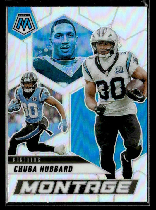 2025 Panini Mosaic #16 Chuba Hubbard Montage Silver