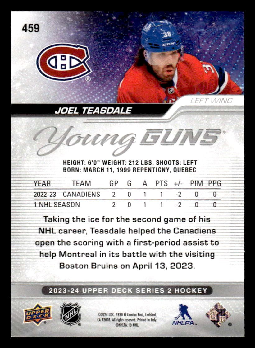 2023-24 Upper Deck #459 Joel Teasdale