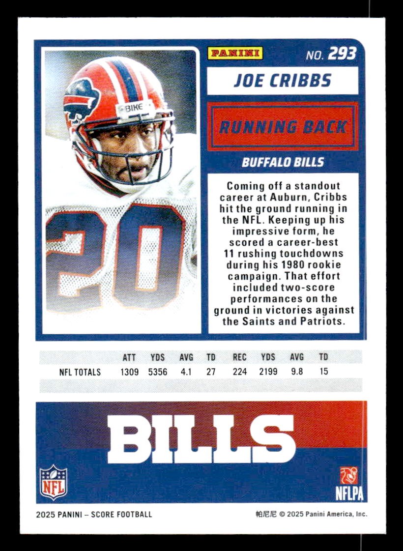 2025 Score #293 Joe Cribbs