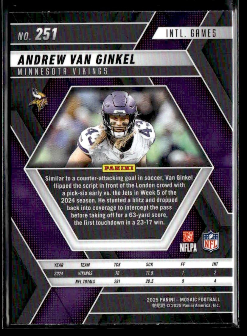 2025 Panini Mosaic #251 Andrew Van Ginkel