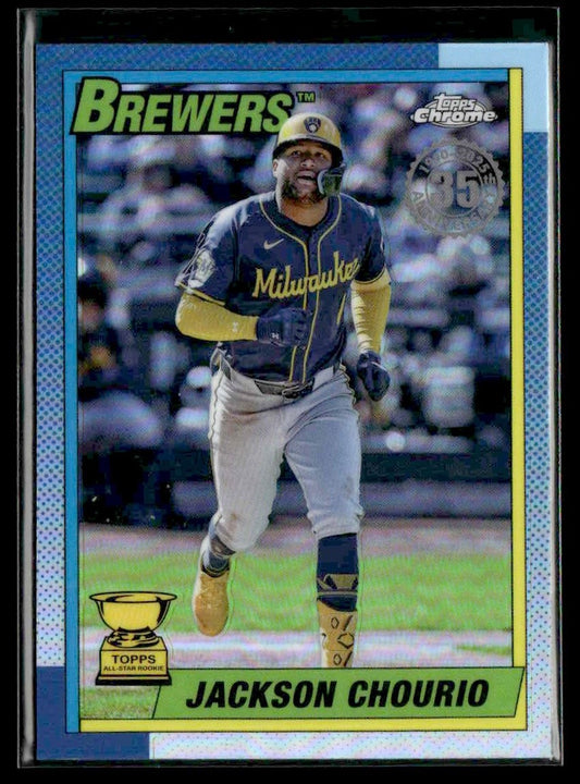 2025 Topps Chrome #90CB-9 Jackson Chourio 1990 Topps Baseball 35th Anniversary