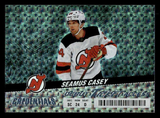 2024-25 Upper Deck Credentials #110 Seamus Casey Debut Ticket Access