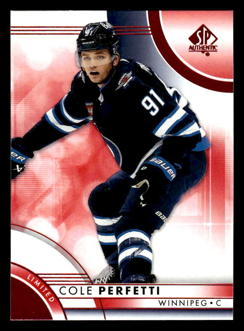 2023-24 SP Authentic #63 Cole Perfetti Limited Red