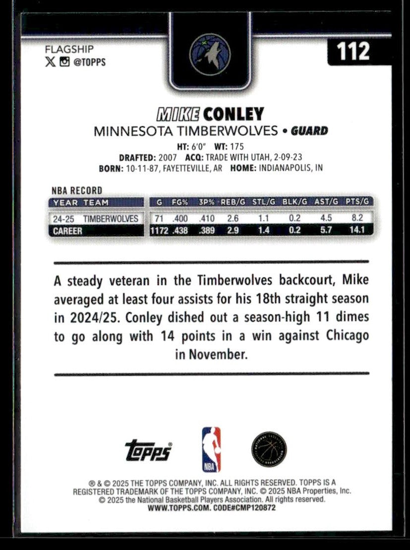 2025-26 Topps #112 Mike Conley