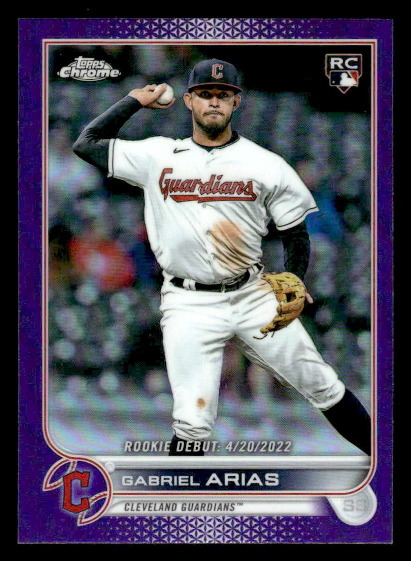 2022 Topps Chrome Update #USC14 Gabriel Arias Purple Refractor