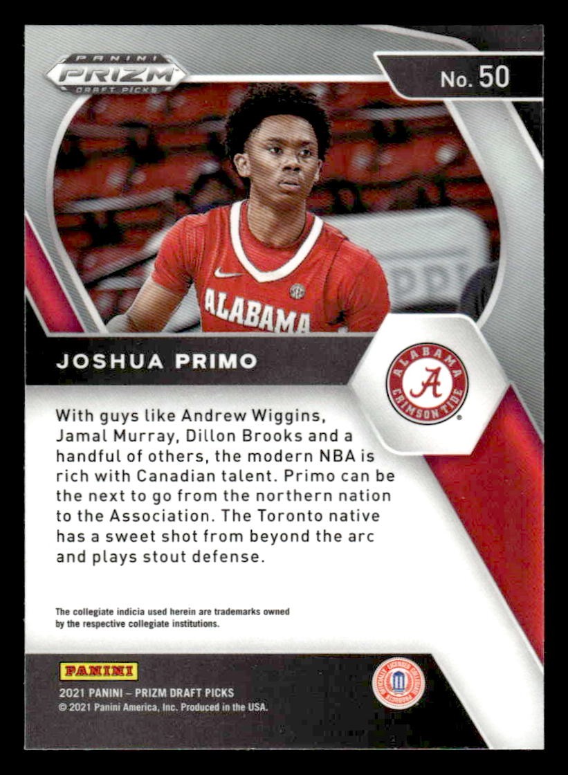 2021 Panini Prizm Draft Picks #50 Joshua Primo