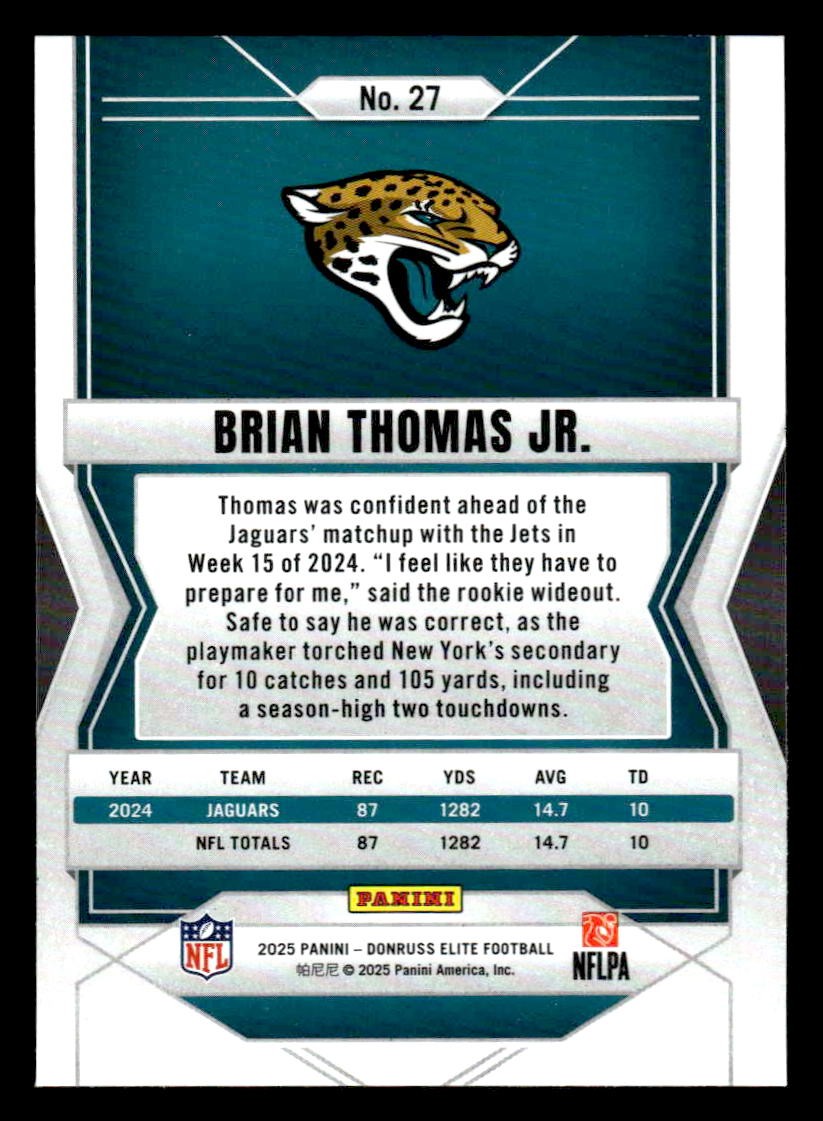 2025 Donruss Elite #27 Brian Thomas Jr.