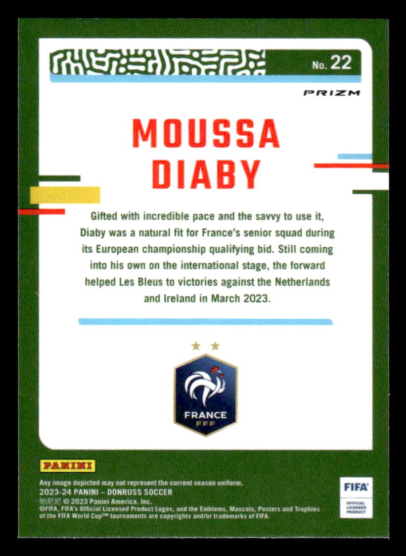 2023-24 Donruss #22 Moussa Diaby Optic Argyle