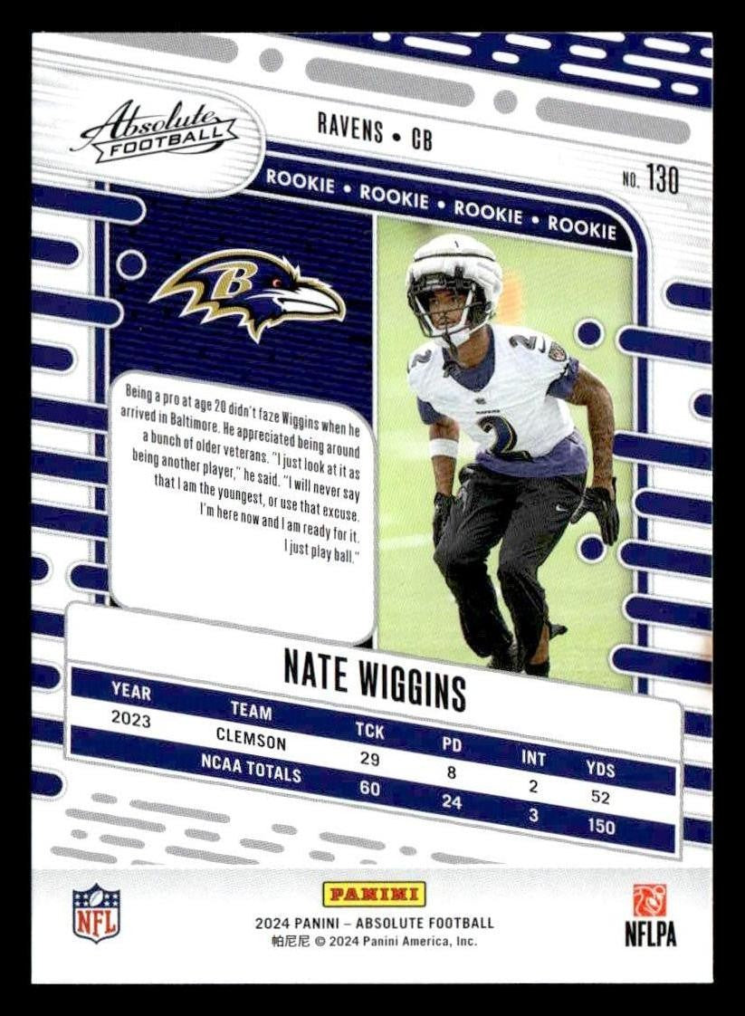 2024 Panini Absolute #130 Nate Wiggins Retail