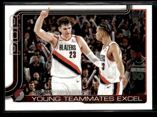 2025-26 Topps #289 Rip City Duo Shines: Young Teammates Excel