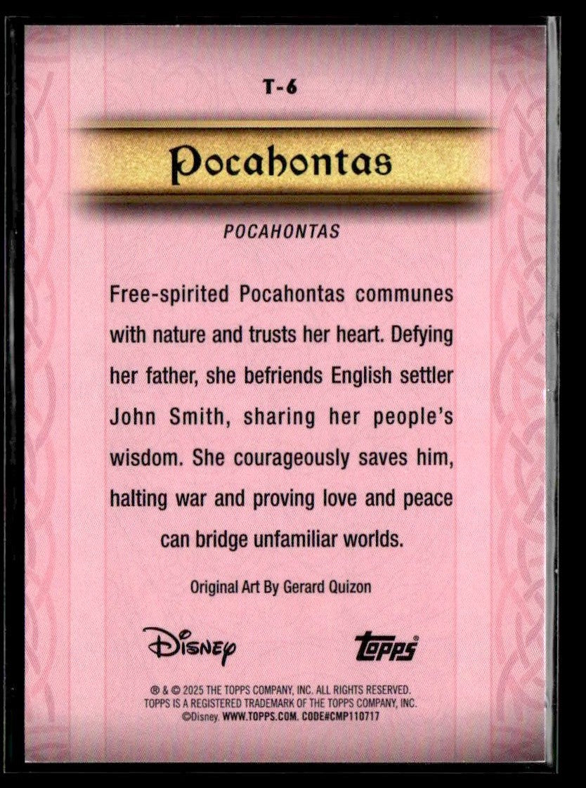 2025 Topps Disney Wonder #T-6 Pocahontas Tapestries