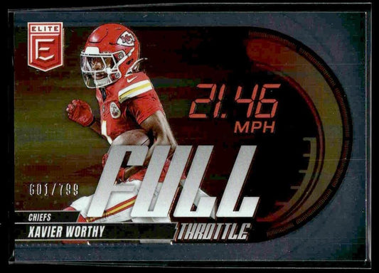 2025 Donruss Elite #11 Xavier Worthy Full Throttle #/799