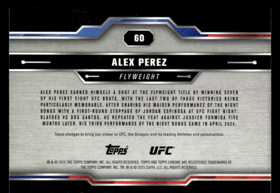 2025 Topps Chrome UFC #60 Alex Perez