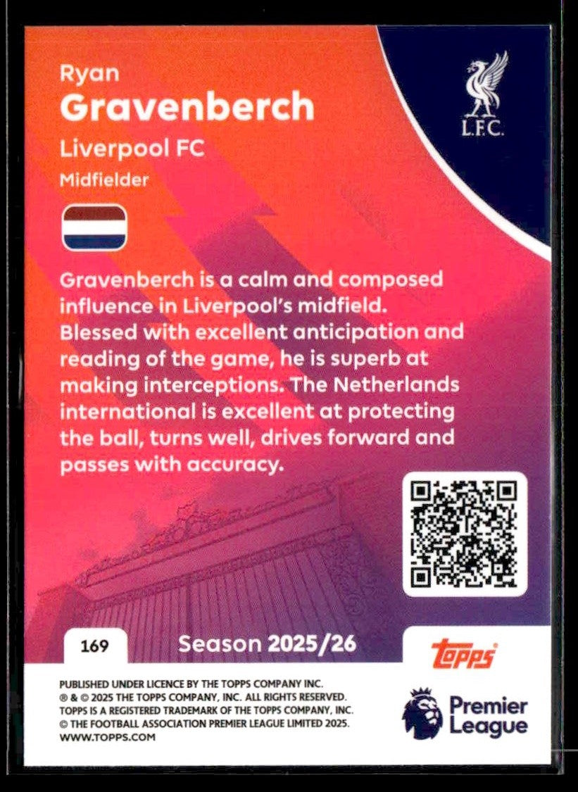 2025-26 Topps Premier League #169 Ryan Gravenberch