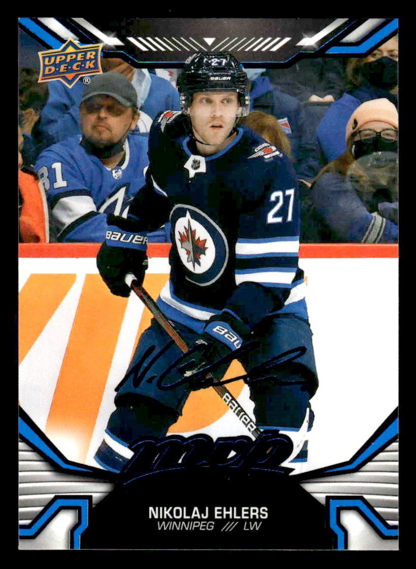 2022-23 Upper Deck MVP #189 Nikolaj Ehlers Blue Script