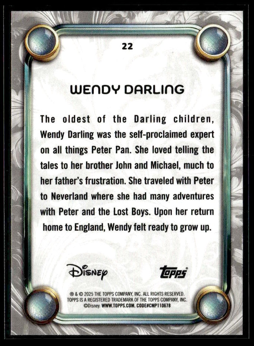 2025 Topps Disney Wonder #22 Wendy Darling