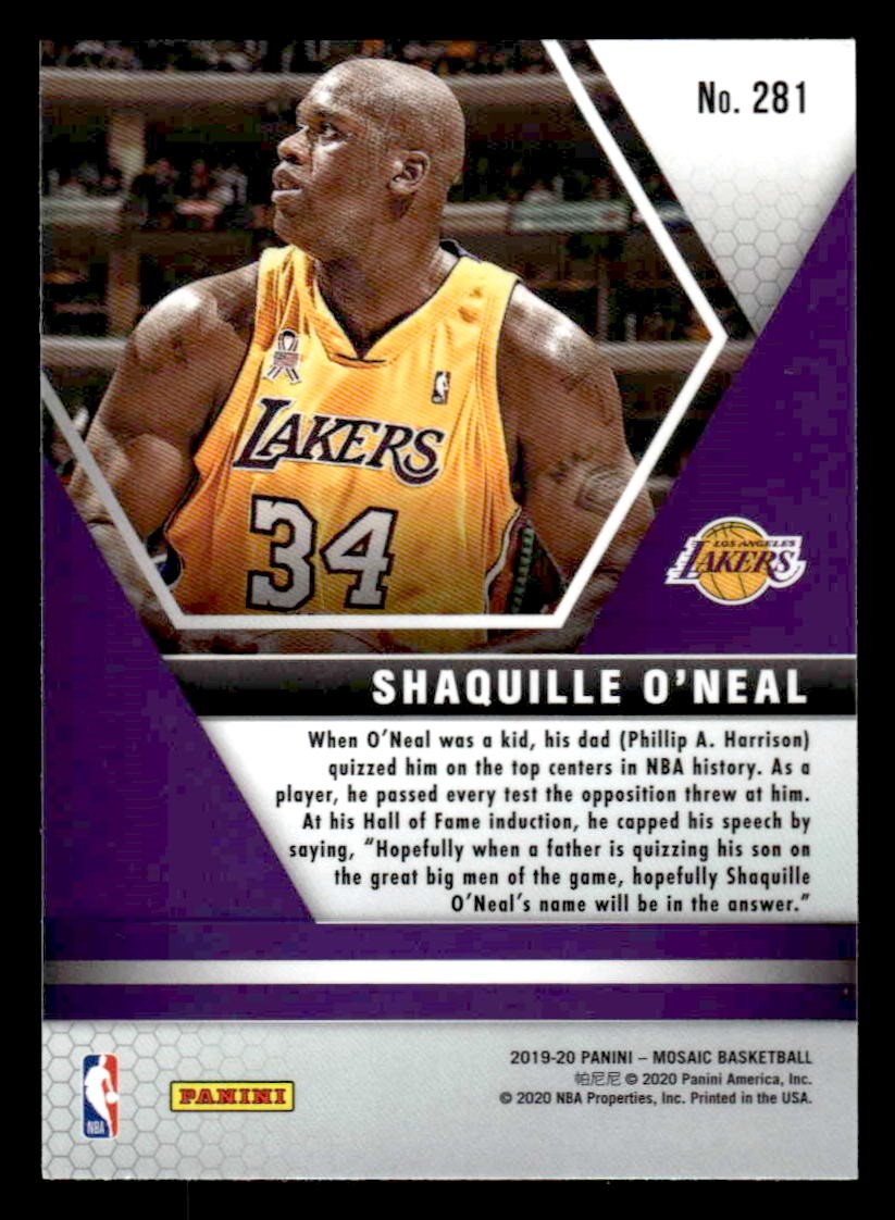 2019-20 Panini Mosaic #281 Shaquille O'Neal