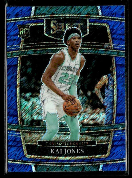 2021-22 Panini Select #98 Kai Jones Blue Shimmer Prizms