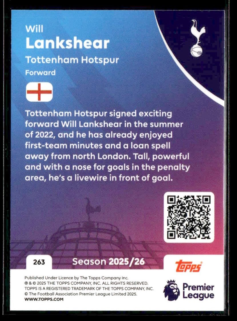 2025-26 Topps Premier League #263 Will Lankshear