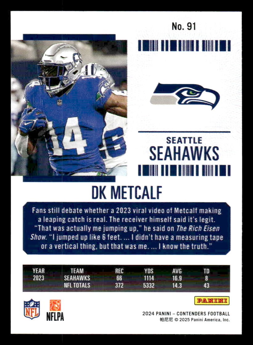 2024 Panini Contenders Football Mojo #91 DK Metcalf
