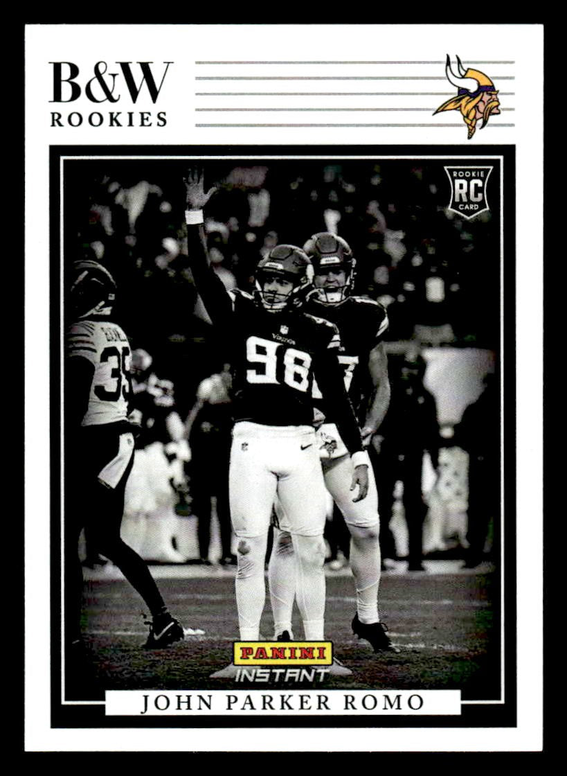 2024 Panini Instant NFL Black & White Rookies #BWR-41 John Parker Romo