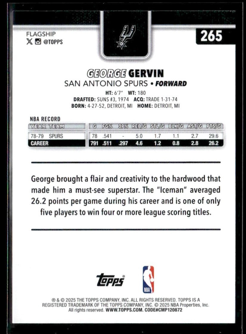 2025-26 Topps #265 George Gervin