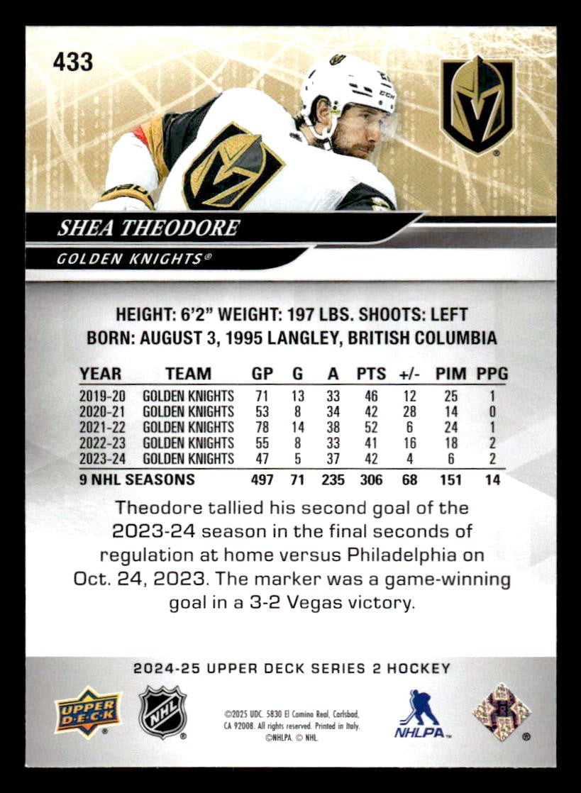 2024-25 Upper Deck #433 Shea Theodore