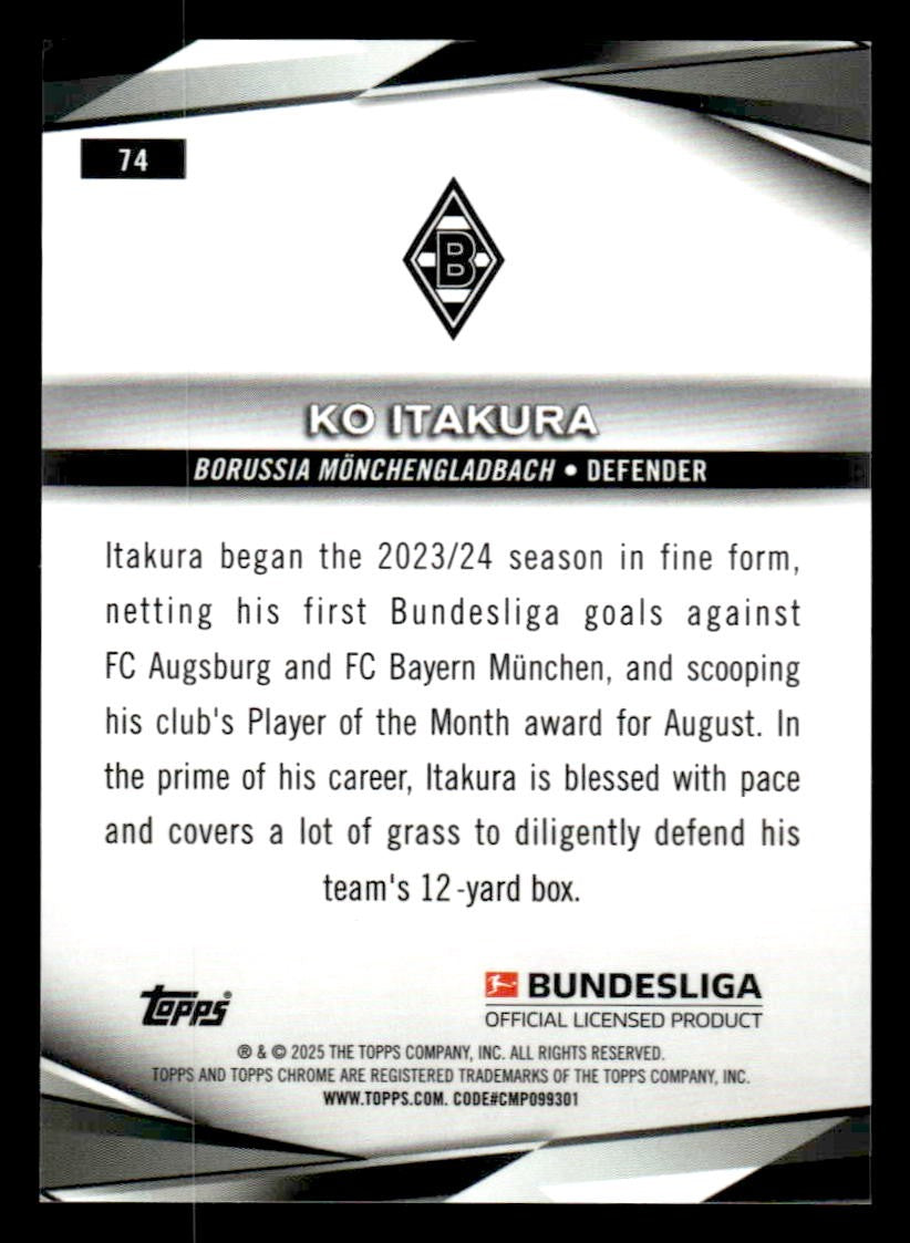 2025 Topps Sapphire Edition Bundesliga #74 Ko Itakura